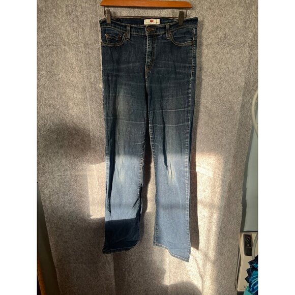 Levis Womens Distressed perfectly slimming  Jeans sz 30 bootcut Wash Denim 512 - Picture 1 of 14